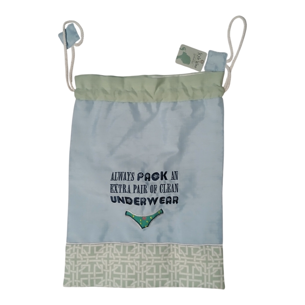 Style Wise Grasslands Road travel lingerie bag drawstring